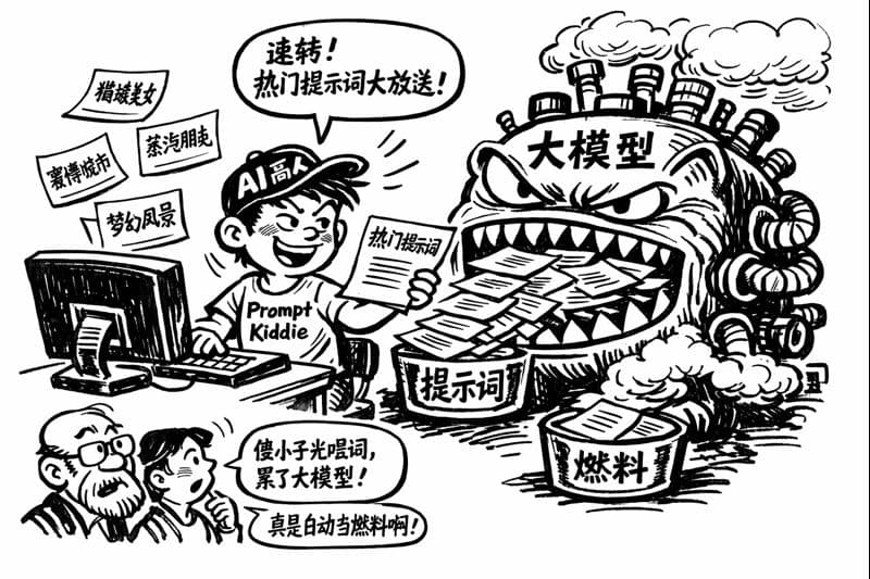 生成华君武风格的讽刺漫画