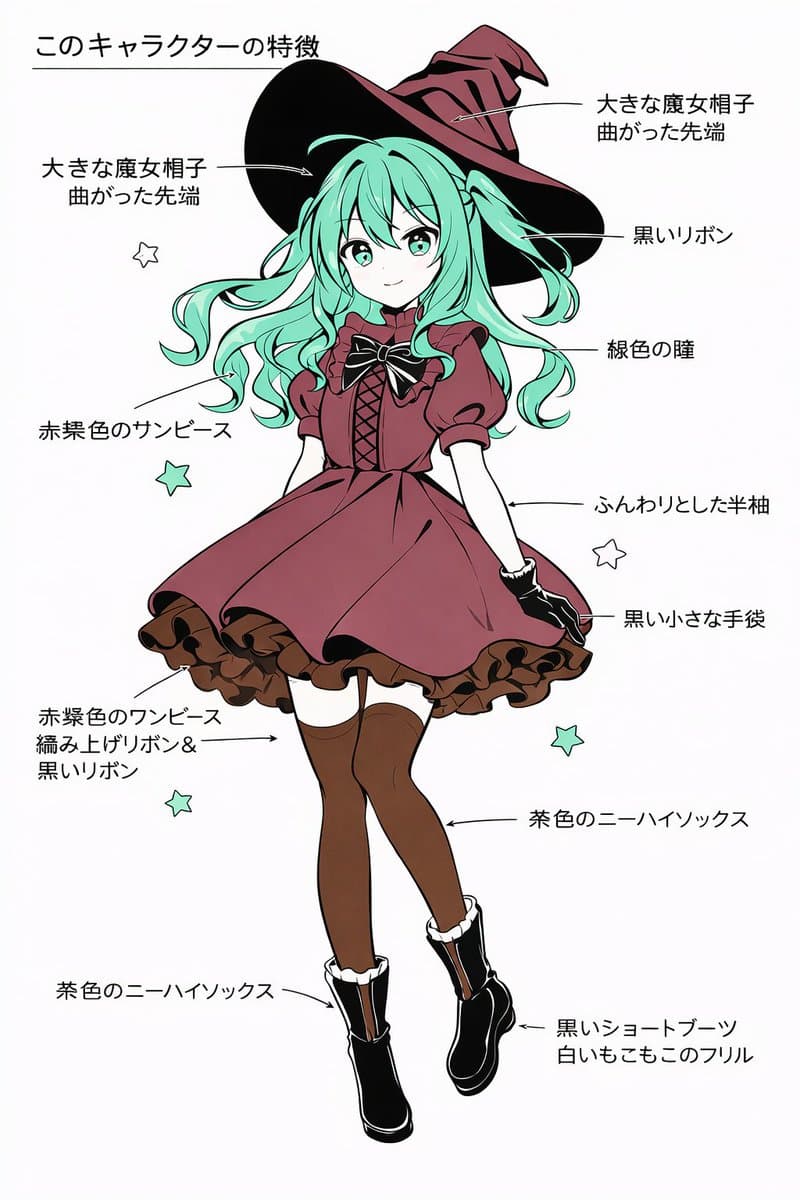 角色特征描述提示（日语）