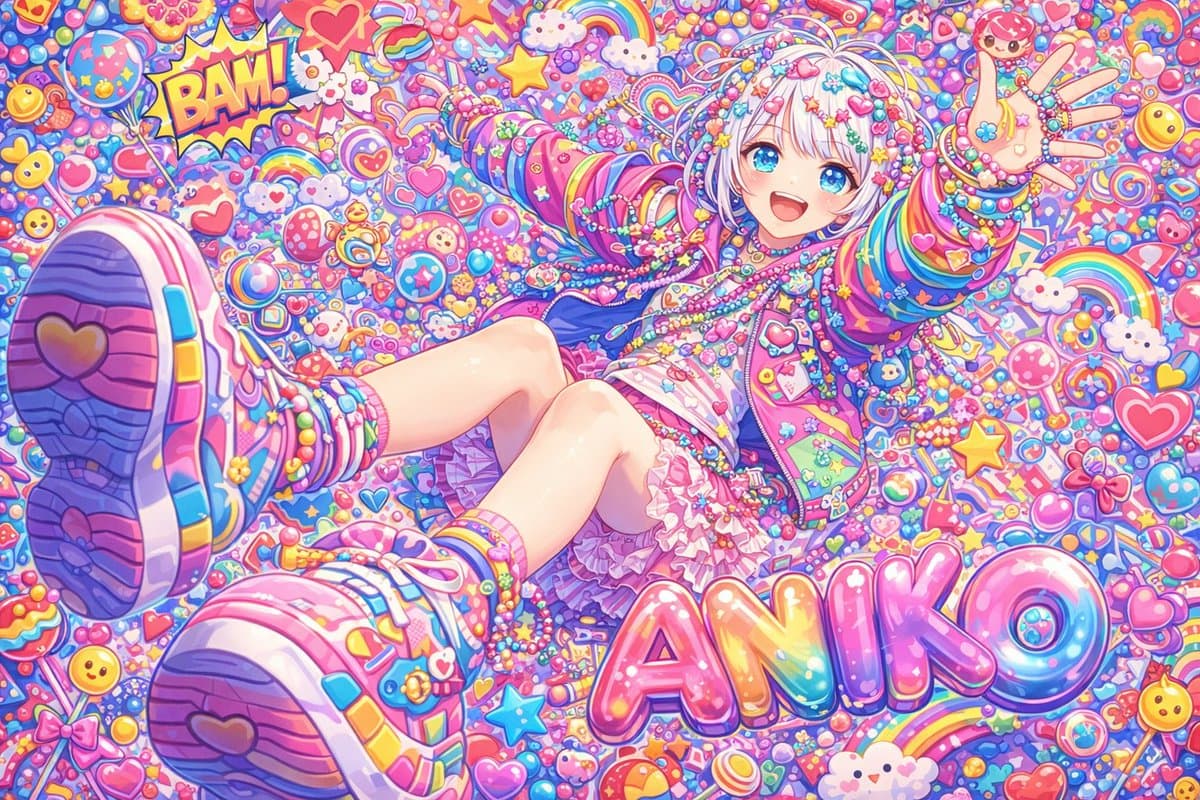 Aniko 的原宿 Decora 波普艺术海报（细节版）
