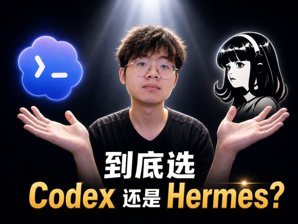 YouTube 缩略图 - Glossy Codex 与 Hermes Tech 缩略图