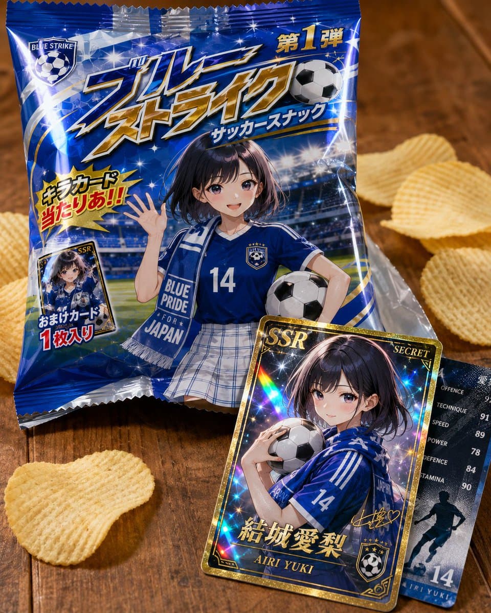 产品营销 - 虚构足球零食集换式卡片产品摄影
