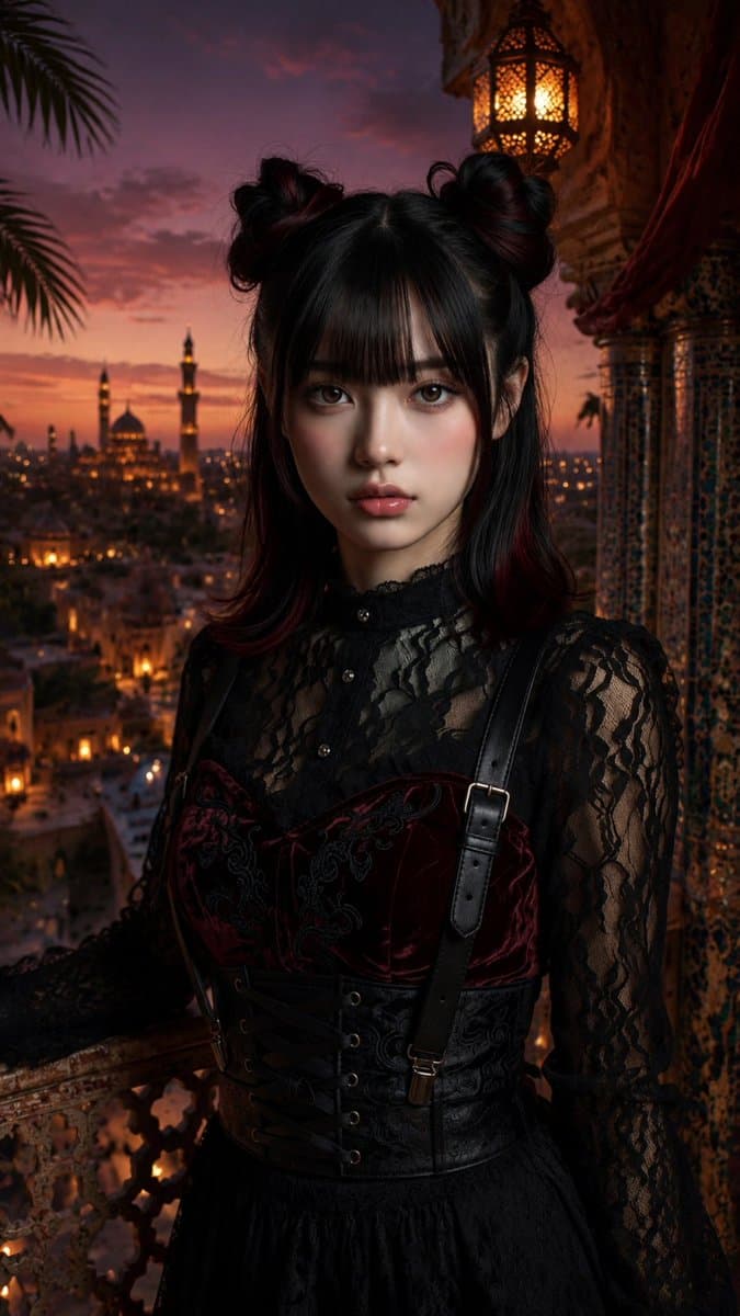 个人资料 / 头像 - 摩尔式日落下的哥特少女