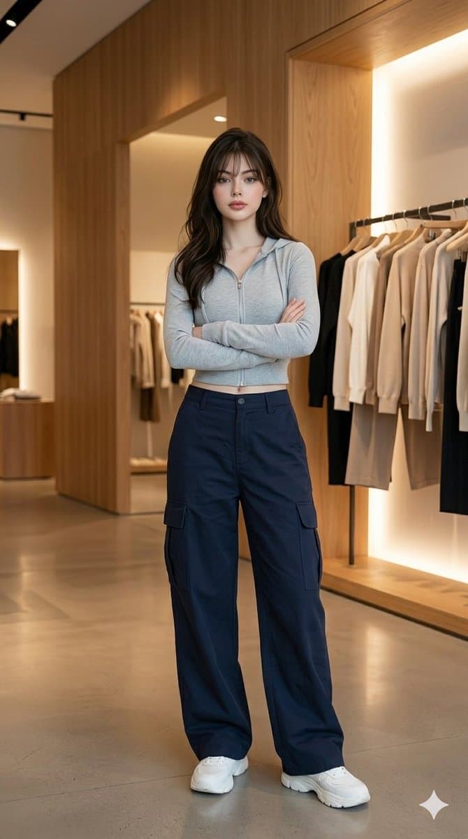 电商主图 - 极简风服装店时尚人像