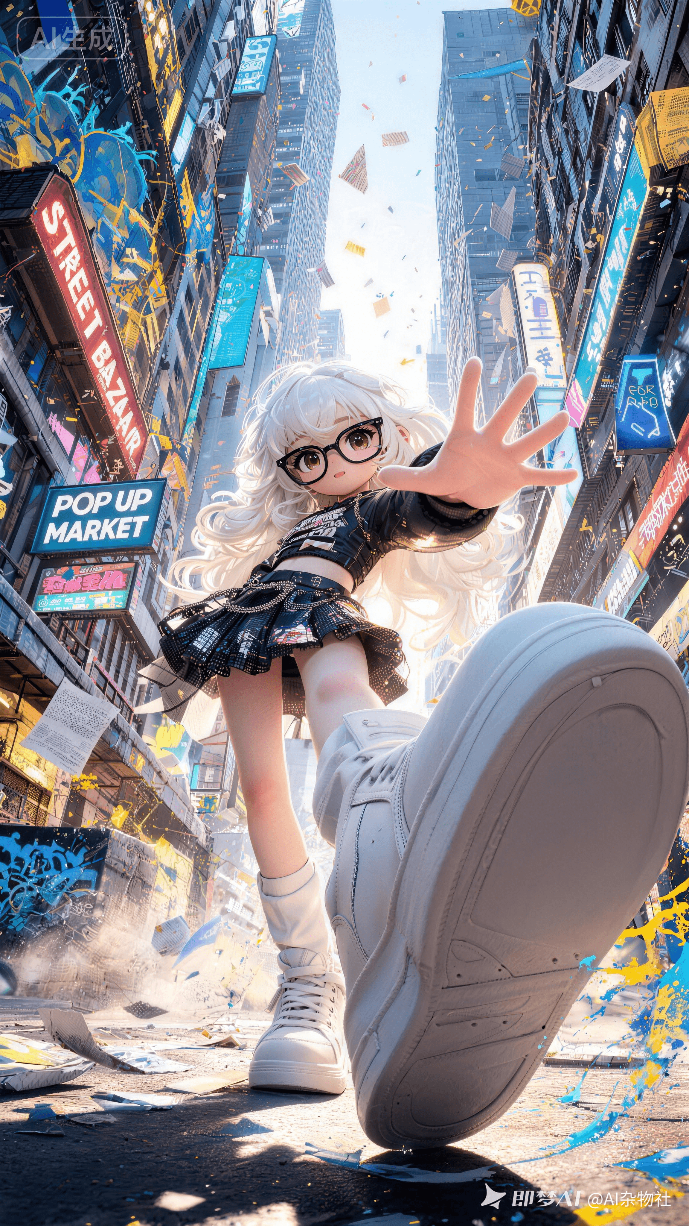 Q版街头球鞋少女